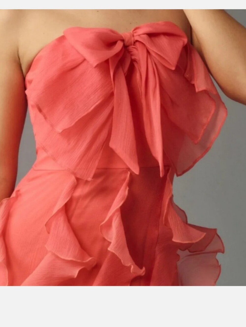 Anthropologie Hutch Strapless Tiered Tulle Maxi Dress - Picture 5 of 6